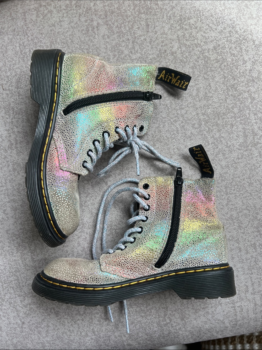 Dr. Martens Iridescent Holographic Lace-Up Boots - Picture 2 of 8